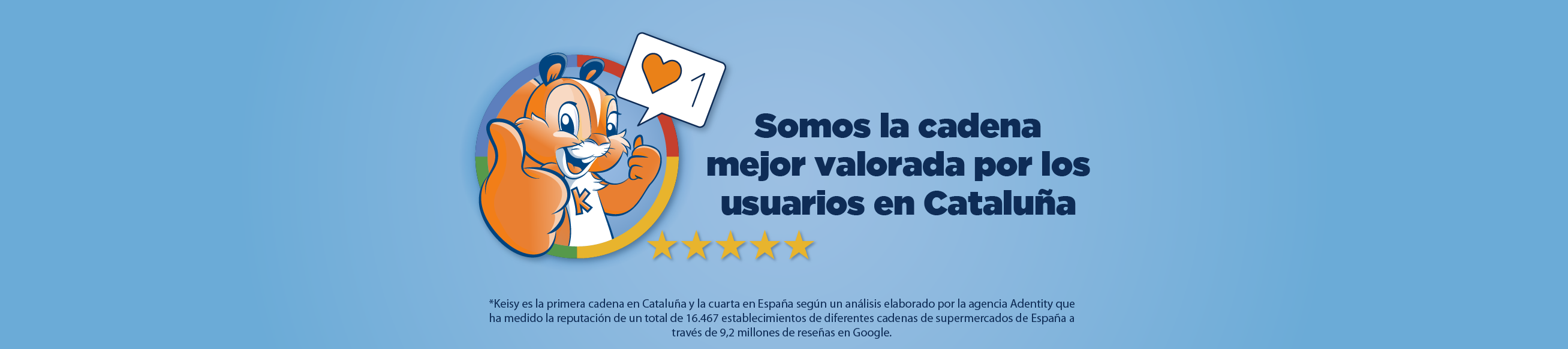 La cadena mejor valorada